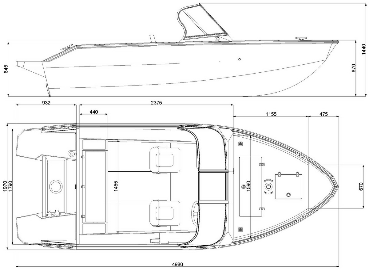 Лодка WINDBOAT 4.6DCX