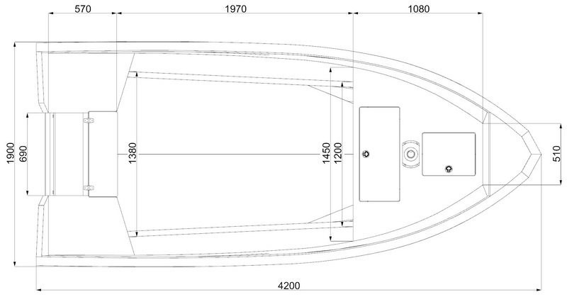 Лодка WINDBOAT 4.2 Evo (румпель)