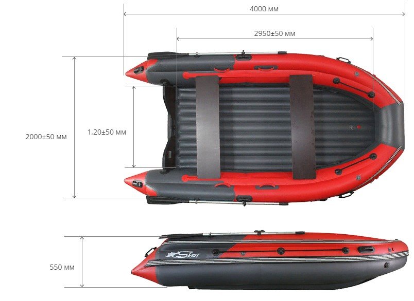 Лодка ПВХ SKAT TRITON 400 NDFi НД (фальшборт)