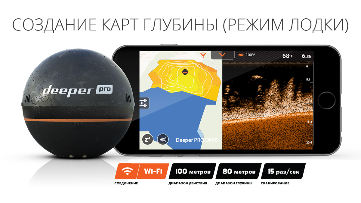 Эхолот беспроводной Deeper Smart Sonar PRO
